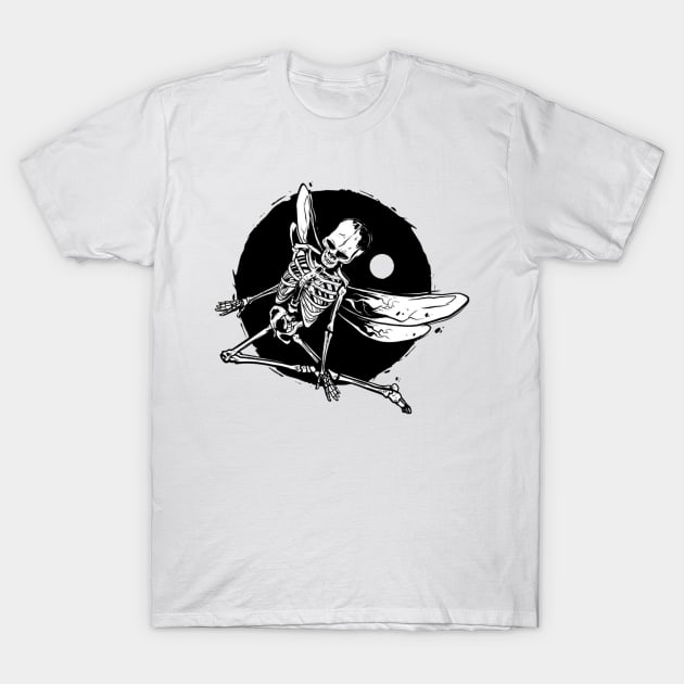 Winged Skeleton Grunge T-Shirt by mehdime